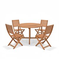 Juego de Terraza Madera Plegable Pomona