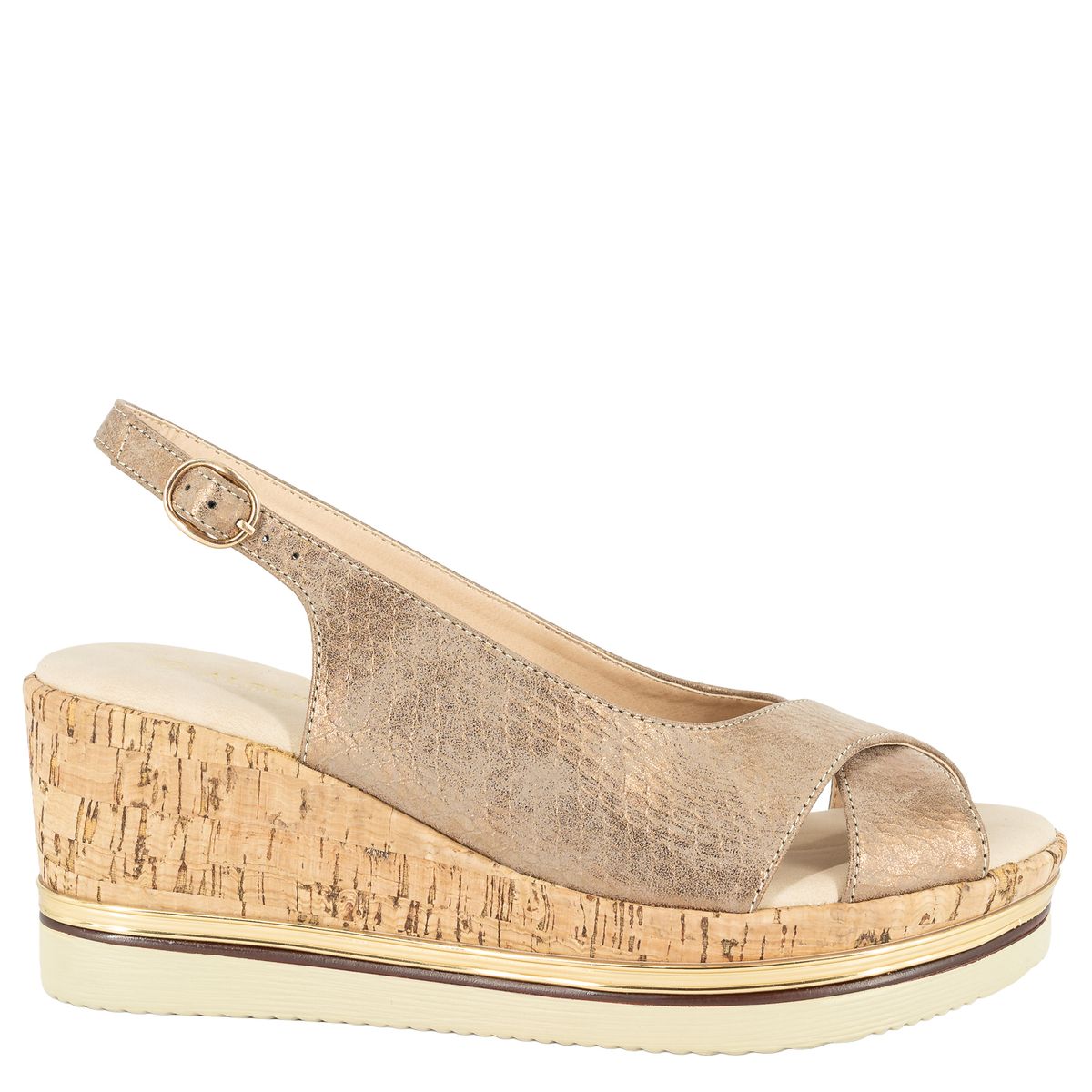 ALQUIMIA - Sandalia Mujer Dorado Jerid Alquimia