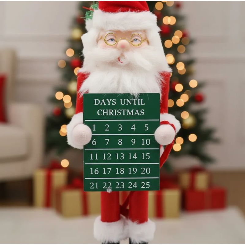 GENERICO - Adornos de calendario de Papá Noel de 38cm