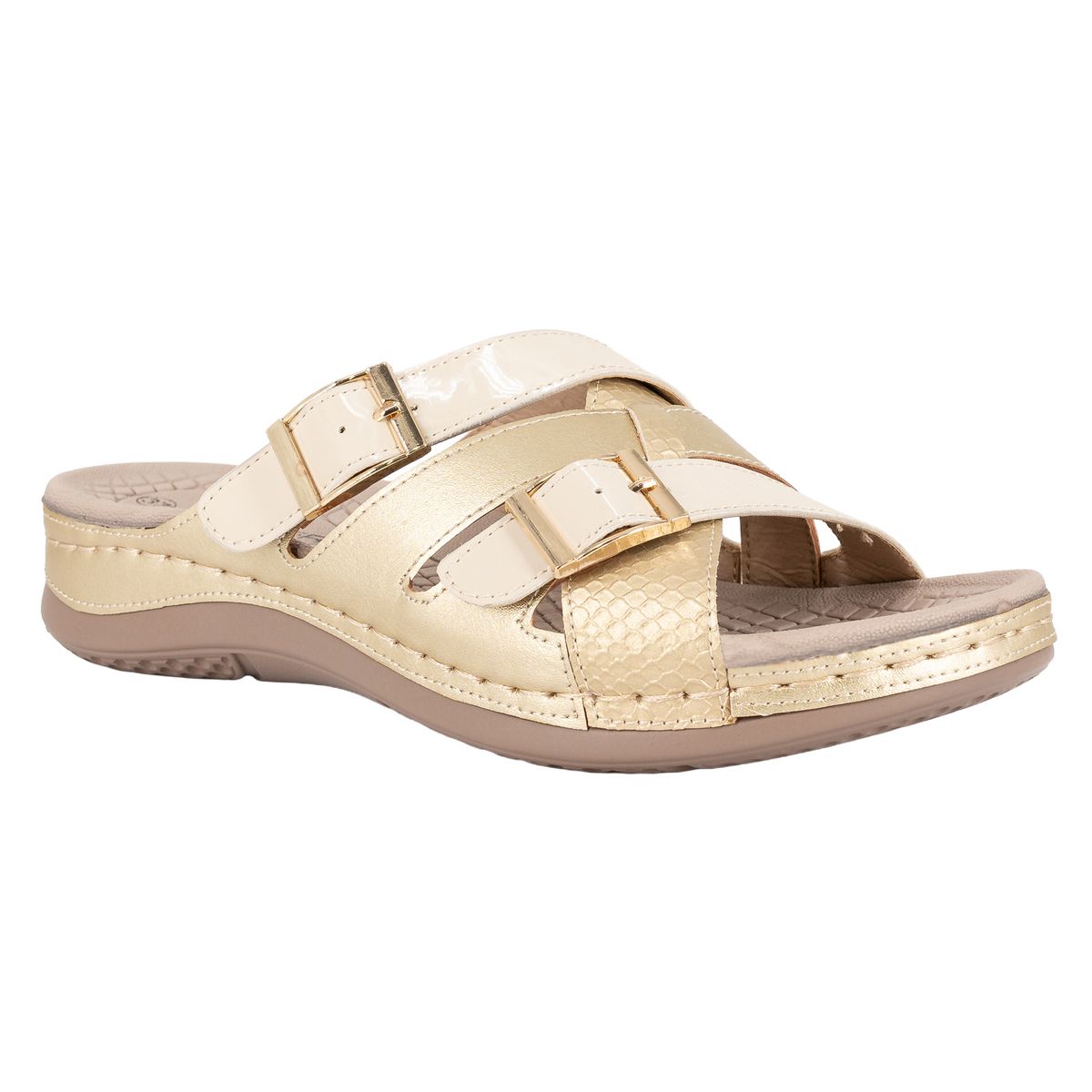 PASSER - Sandalia Mujer Dorado Druk Passer