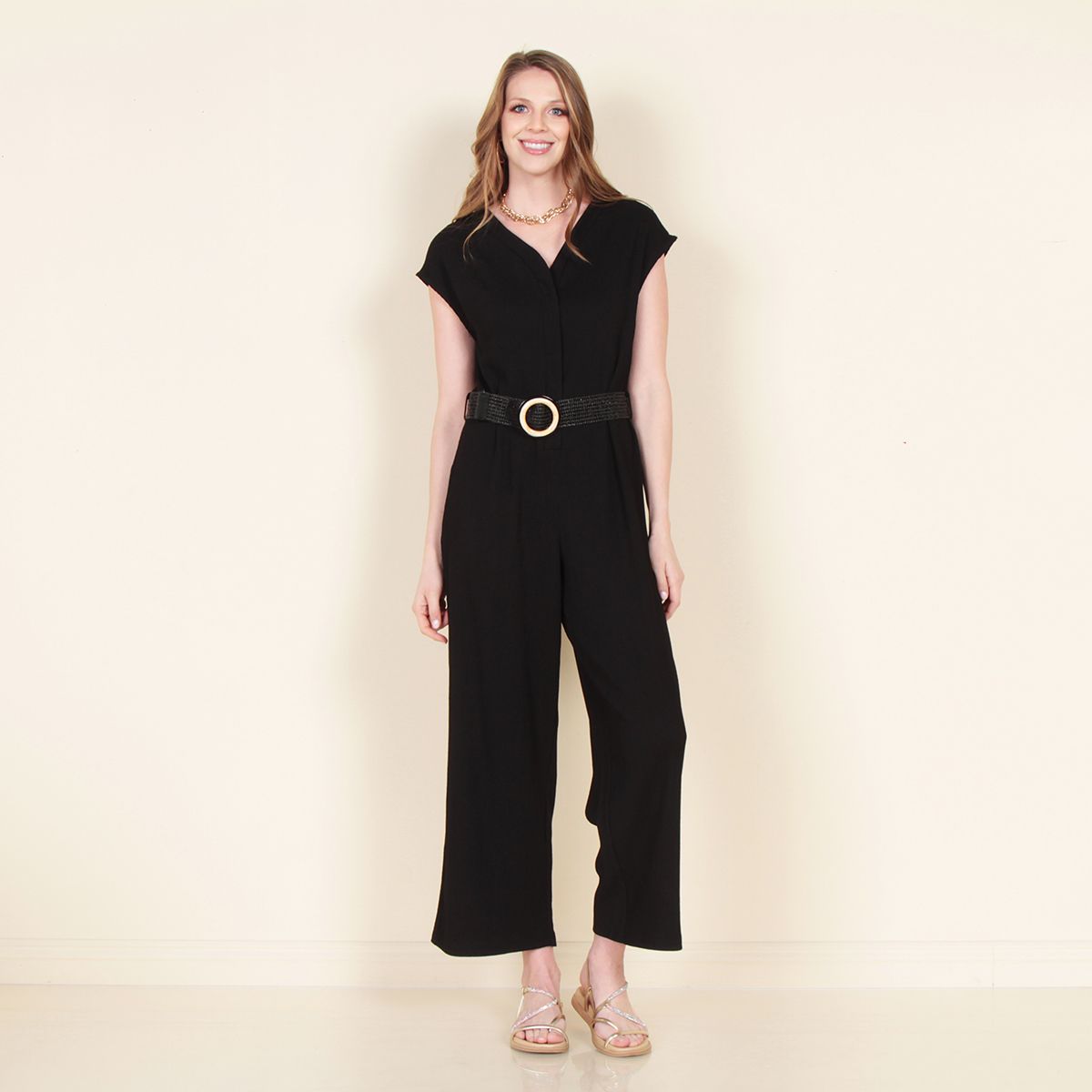 WADOS - ENTERITO MANGA CAIDA  ESCOTE V Y CINTURON