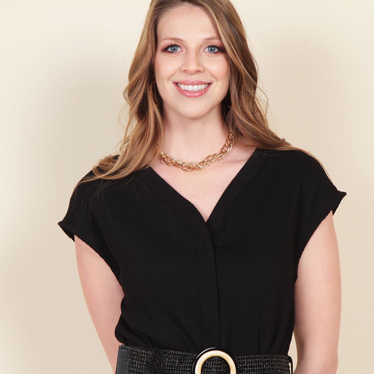 WADOS - ENTERITO MANGA CAIDA  ESCOTE V Y CINTURON