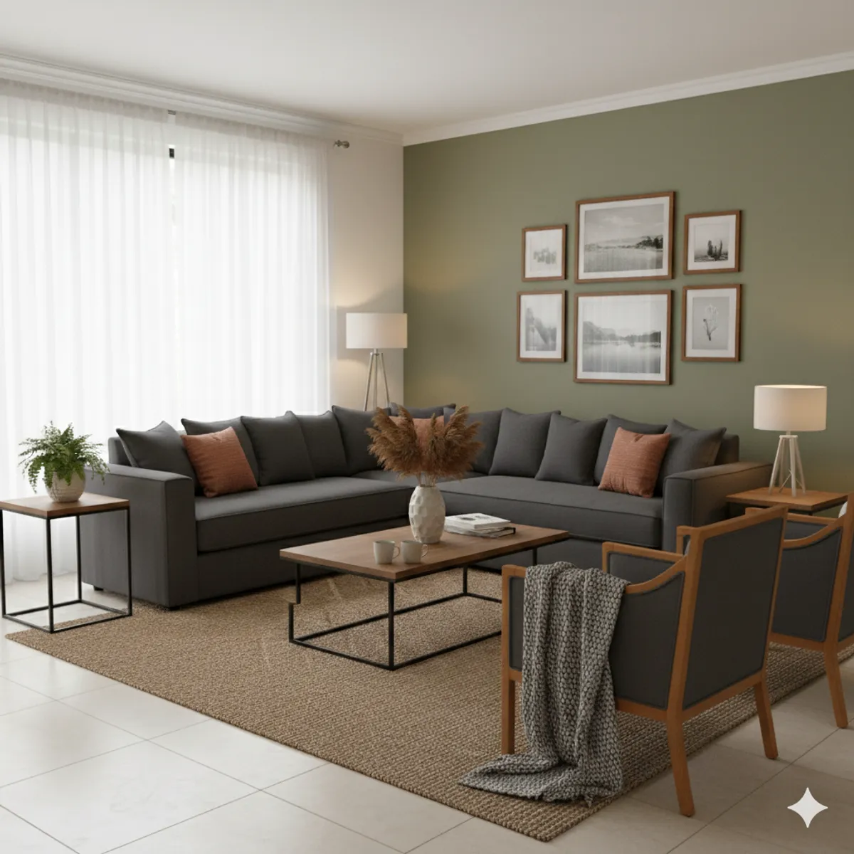 SITIAL HOME - Living 311Metropolitan Marengo Seccional resortes f comfort + 2 Sitiales