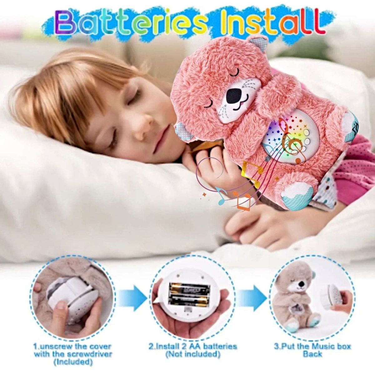 GENERICO - PELUCHE ESPANTACUCO NUTRIA PARA BEBES O NIÑOS ROSA