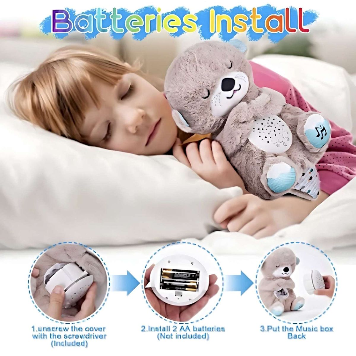 GENERICO - PELUCHE ESPANTACUCO NUTRIA PARA BEBES O NIÑOS BEIGE