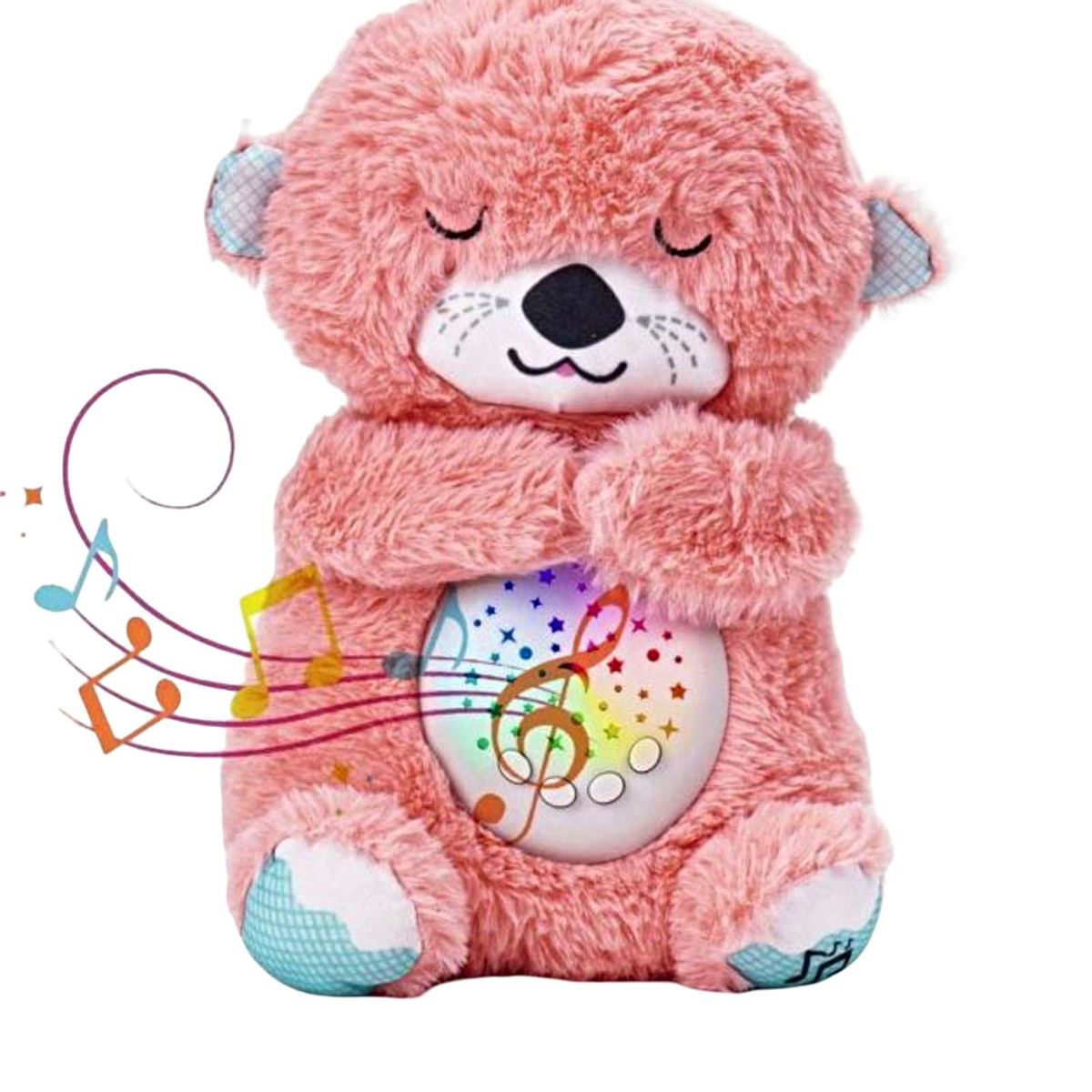 GENERICO - PELUCHE ESPANTACUCO NUTRIA PARA BEBES O NIÑOS ROSA