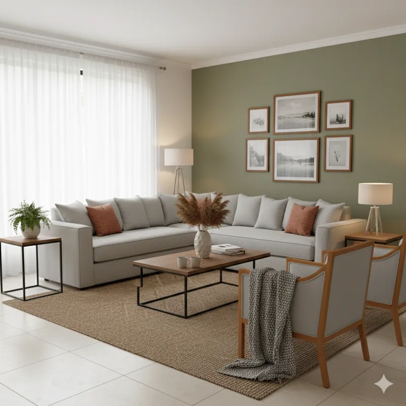 SITIAL HOME - Living 311 Metropolitan cafe Seccional resortes f comfort  + 2 Sitiales