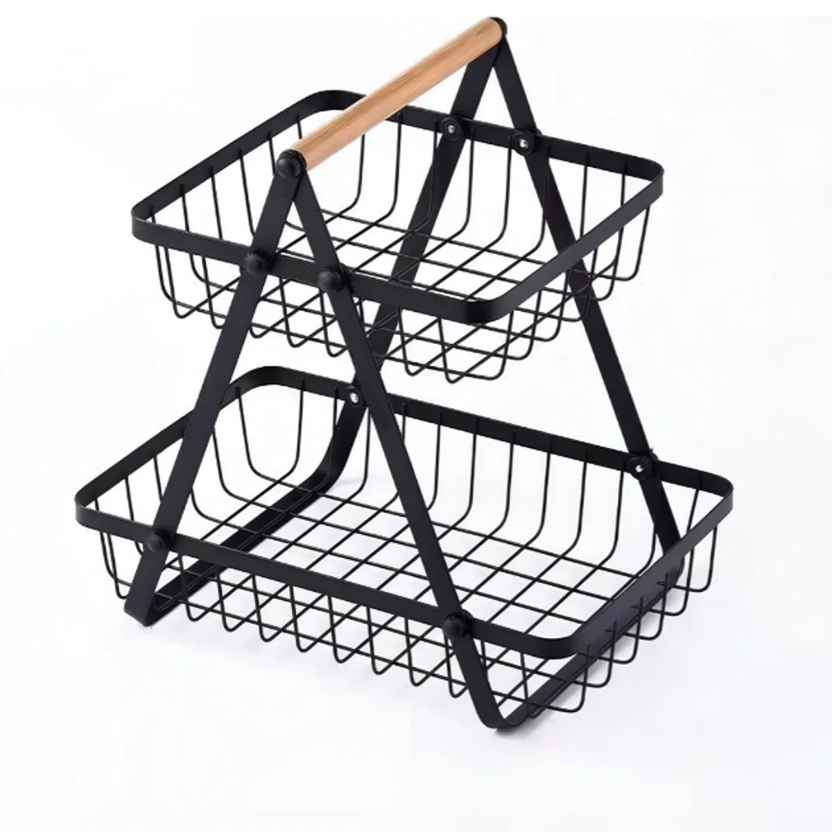 GENERICO - Frutero De Mesa Canasto Para Frutas 2 Niveles