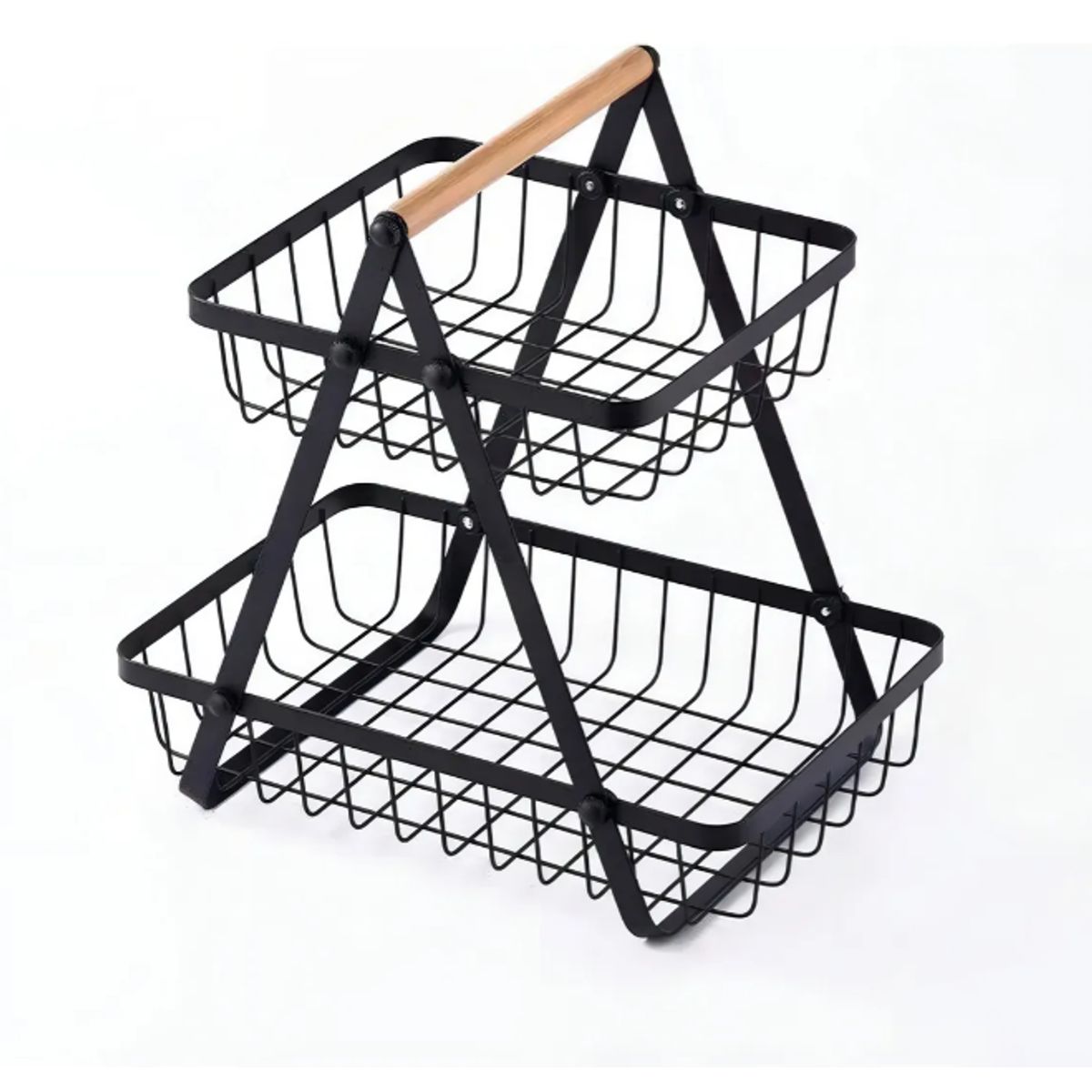 GENERICO - Frutero De Mesa Canasto Para Frutas 2 Niveles