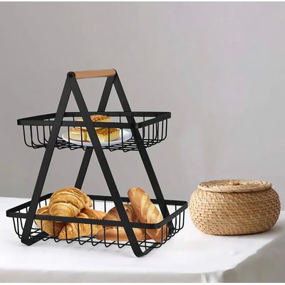 Imagen 2 del producto Frutero De Mesa Canasto Para Frutas 2 Niveles