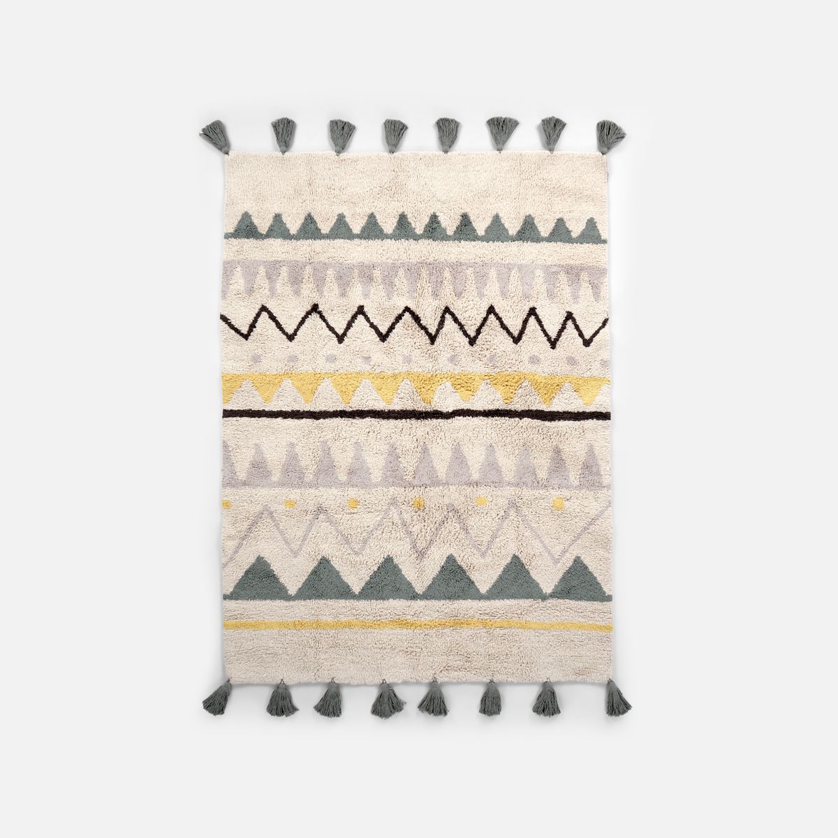 LORENA CANALS - Alfombra Azteca Natural Vintage Blue 120 x 160 cm