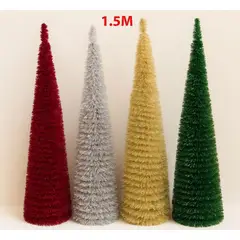 GENERICO - Arbol de Navidad Plegable Pino Color DORADO 150cm