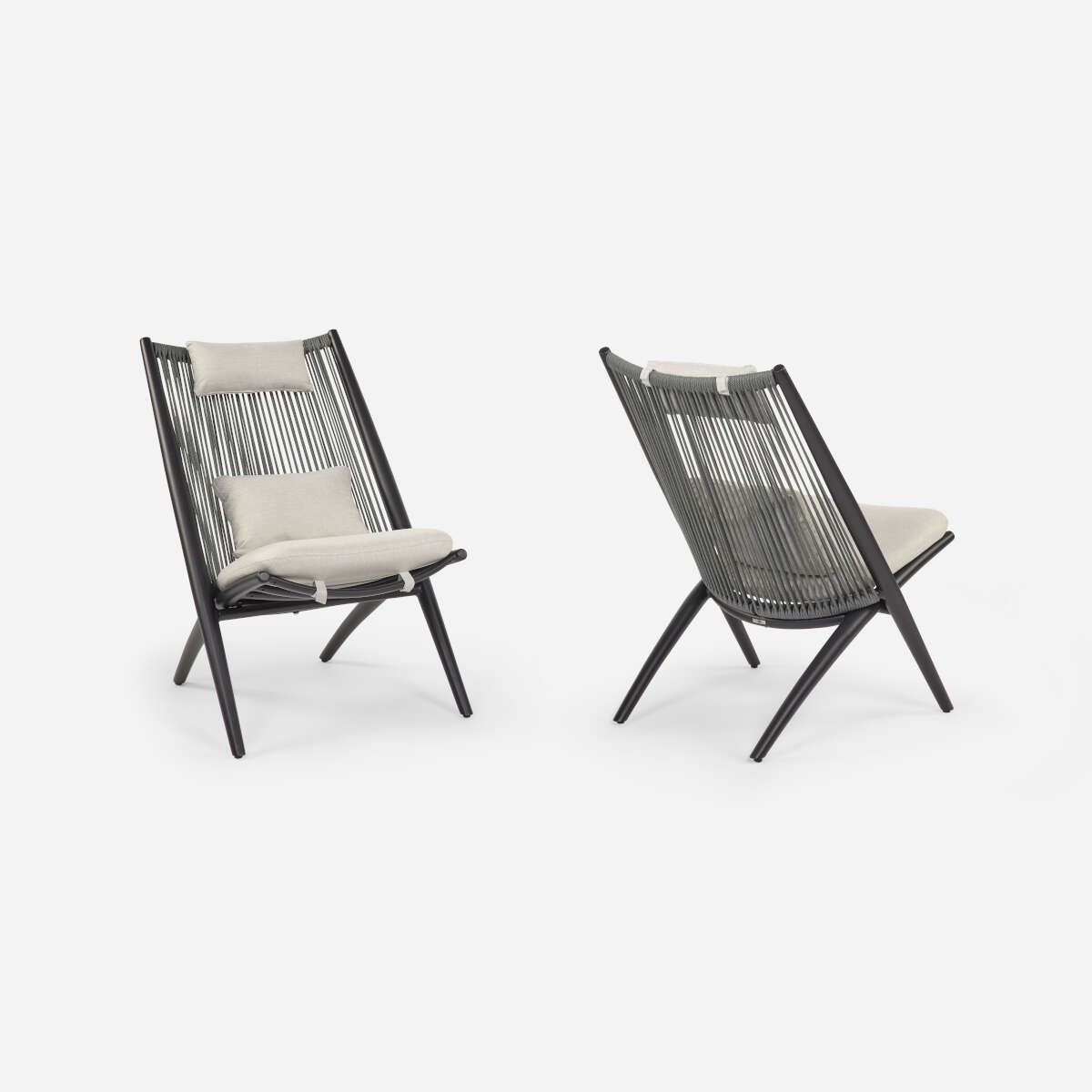 ROSEN - Set Balcón de Terraza Rosen Lumbarda 3 Piezas Grafito