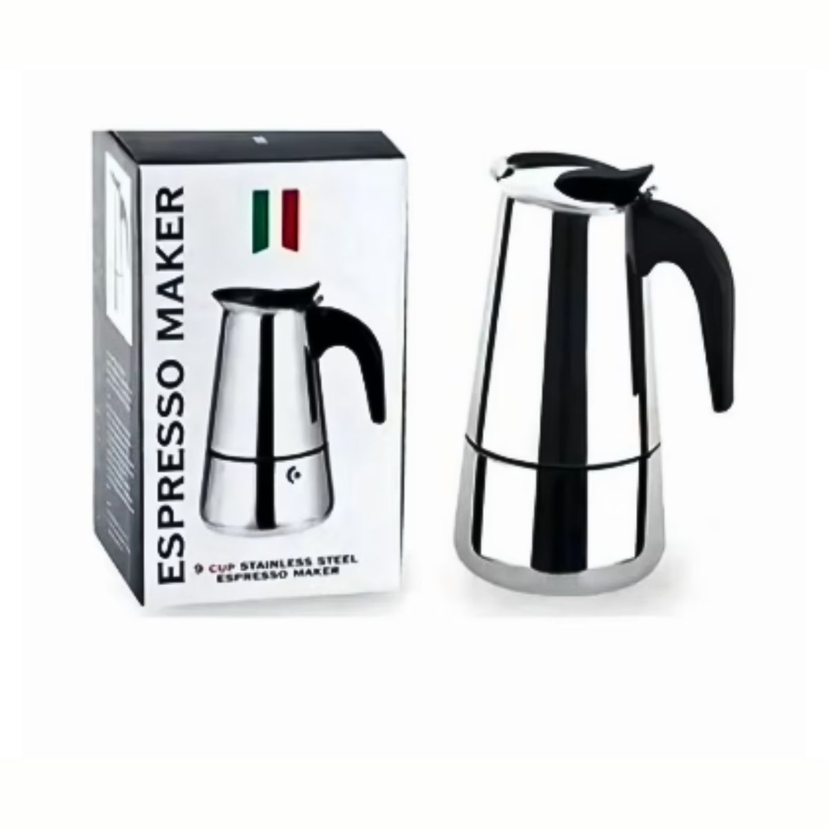 GENERICO - Cafetera Italiana Acero Inoxidable Café Expresso 15 Oz