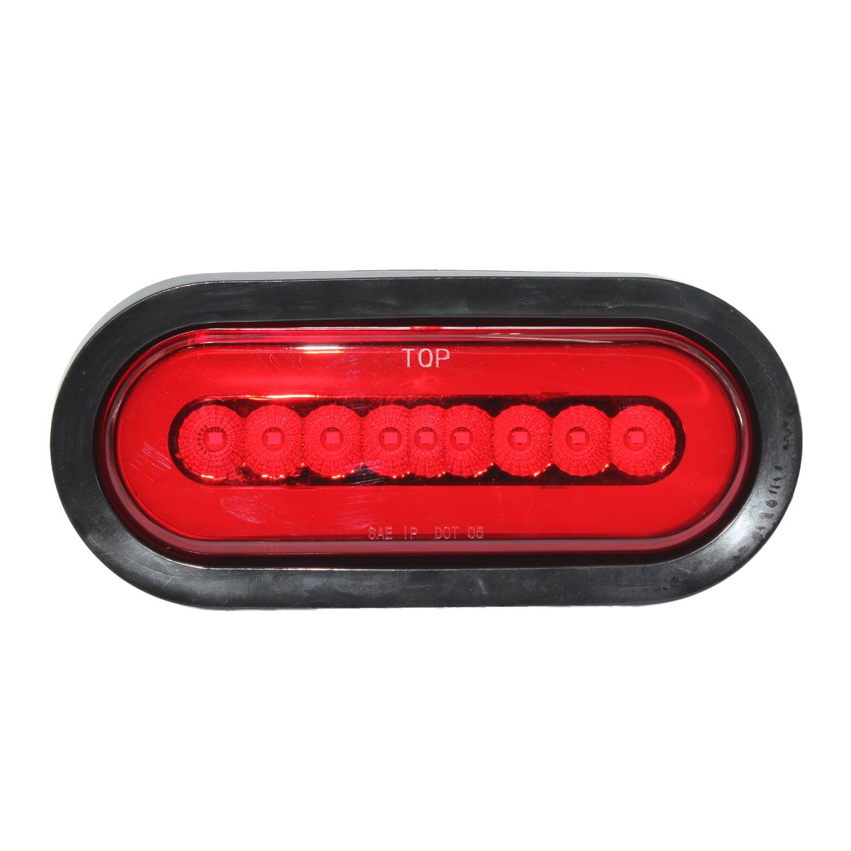 GOTEK - FOCO OVALADO LED ROJO BI-VOLTS TIPO HALO