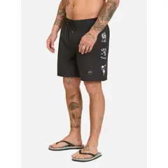 RUSTY - Traje De Baño Corto Northix Negro Hombre