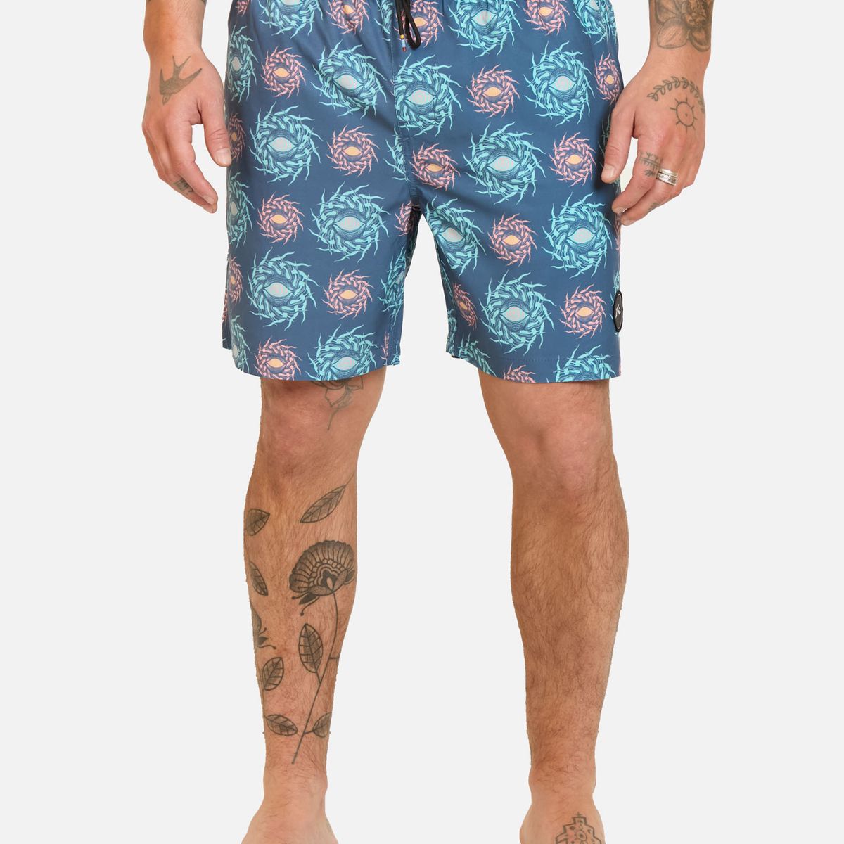 RUSTY - Traje De Baño Corto Fractal Multicolor Hombre Rusty