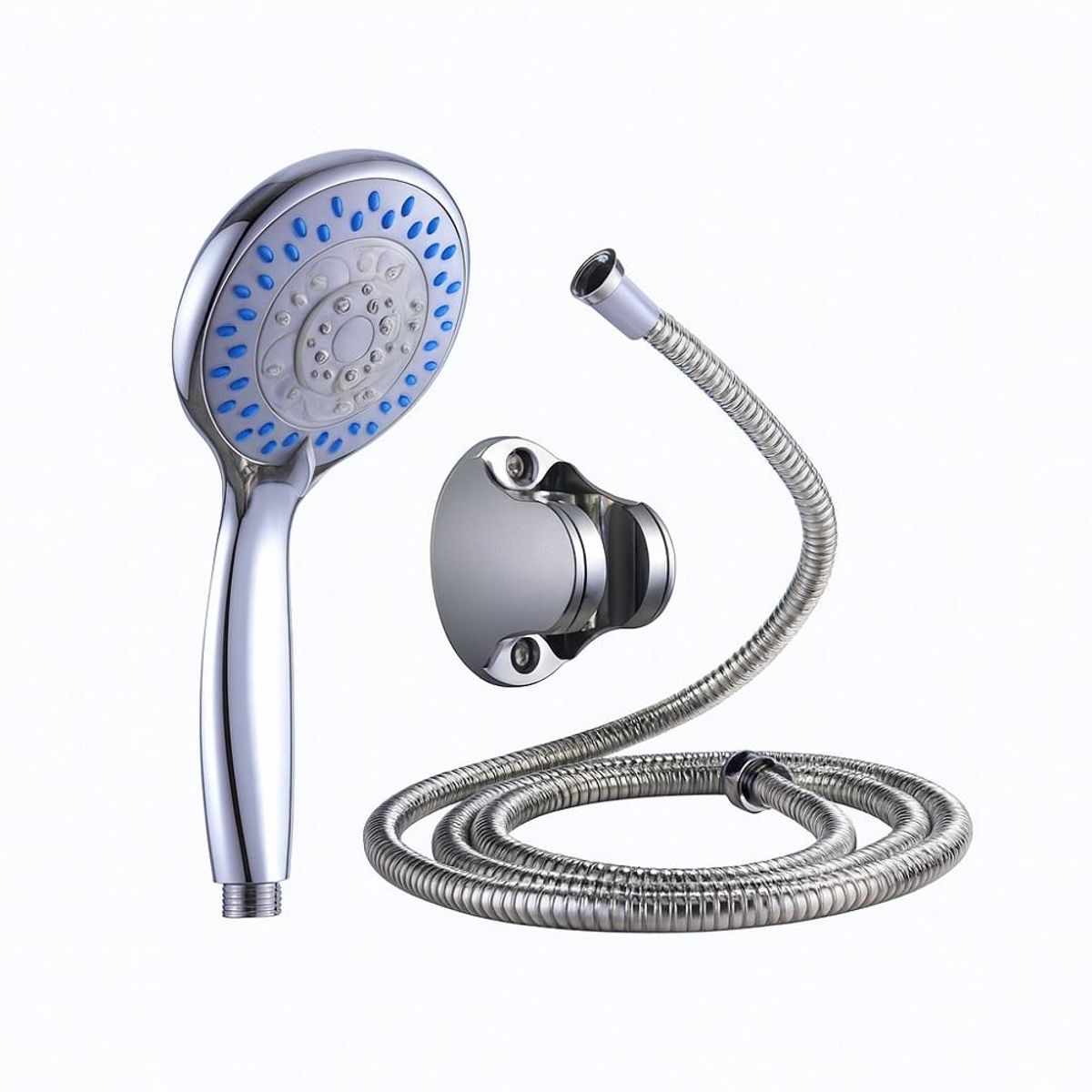GENERICO - Kit De Ducha Teléfono Manguera Soporte Cromado Acero Inox