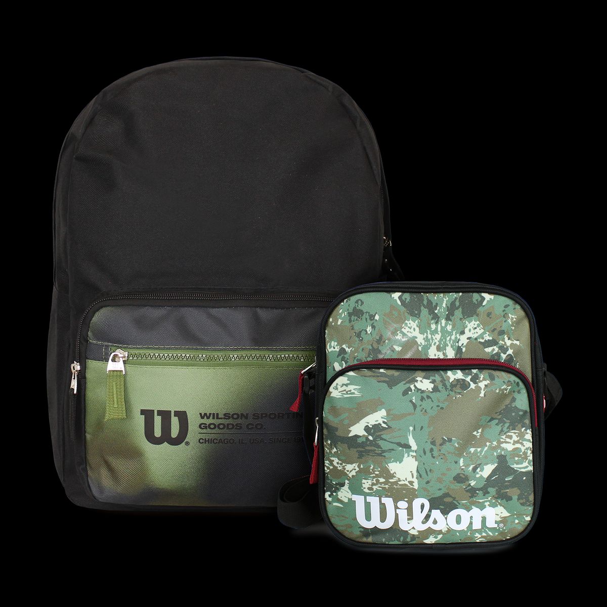 WILSON - Pack Wilson Mochila Portland + Bandolera Jarbinks verde