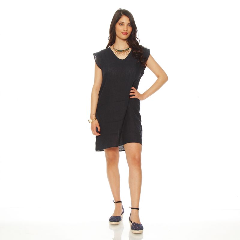 WADOS - VESTIDO LINO SIN MANGA ESCOTE REDONDO