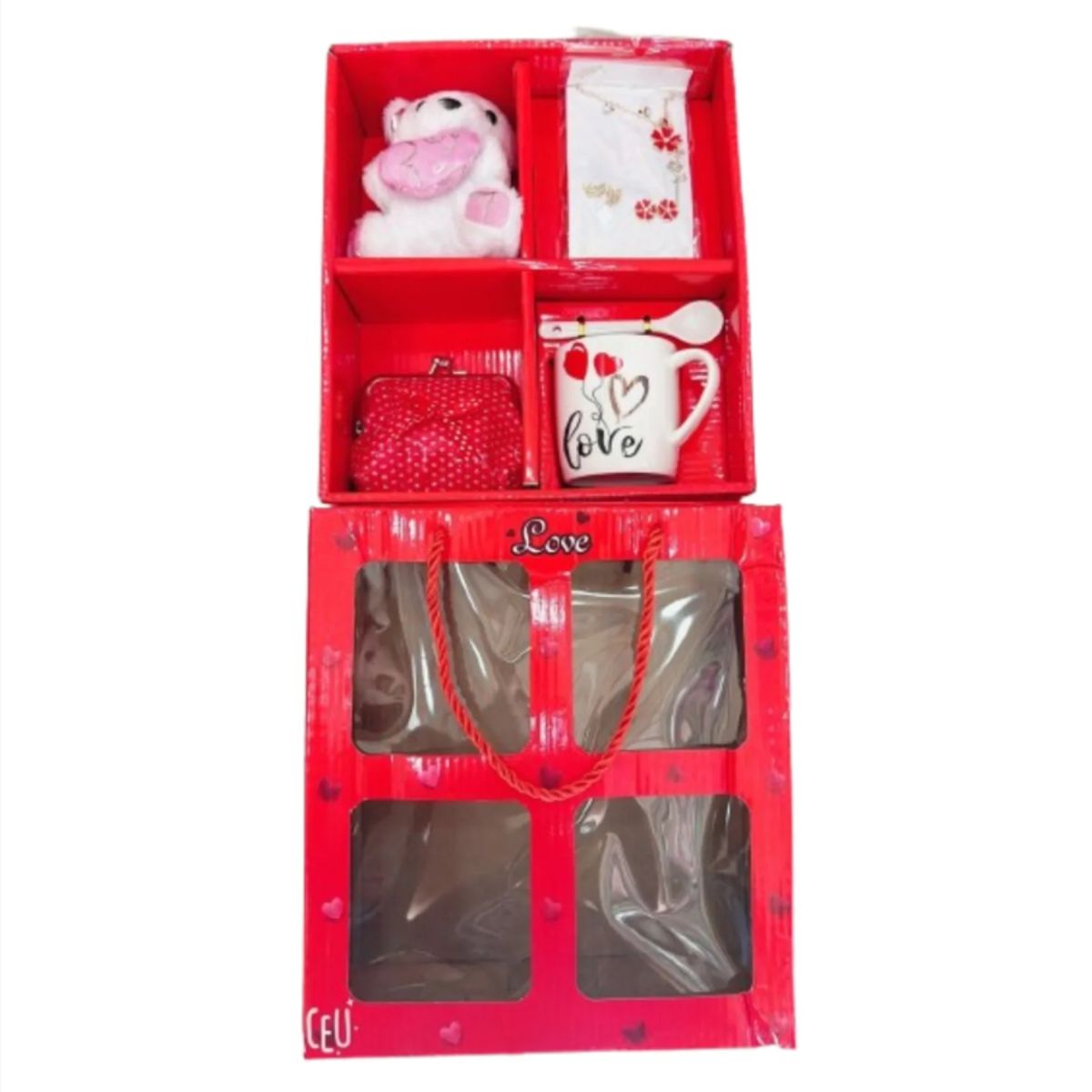 GENERICO - Caja De Regalo Con Oso De Peluche Taza Estuche