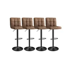 HABITA2 CHILE - Pack 4 Taburete Ajustable Charlotte Confort y Estilo Moderno