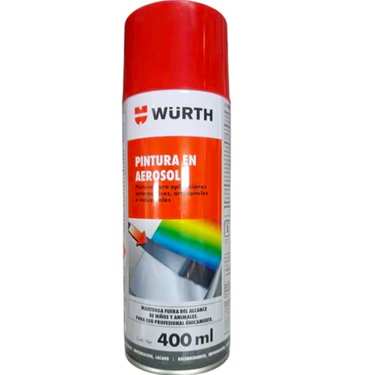 WURTH - Pintura En Aerosol Wurth Spray 400ml Rojo Tráfico Brillante
