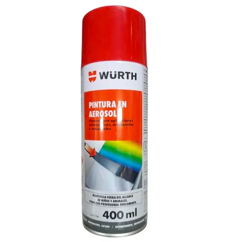 WURTH - Pintura En Aerosol Wurth Spray 400ml Rojo Tráfico Brillante