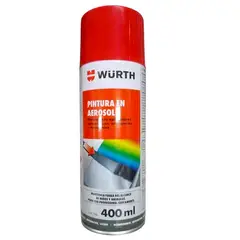WURTH - Pintura En Aerosol Spray 400ml Rojo Tráfico Brillante