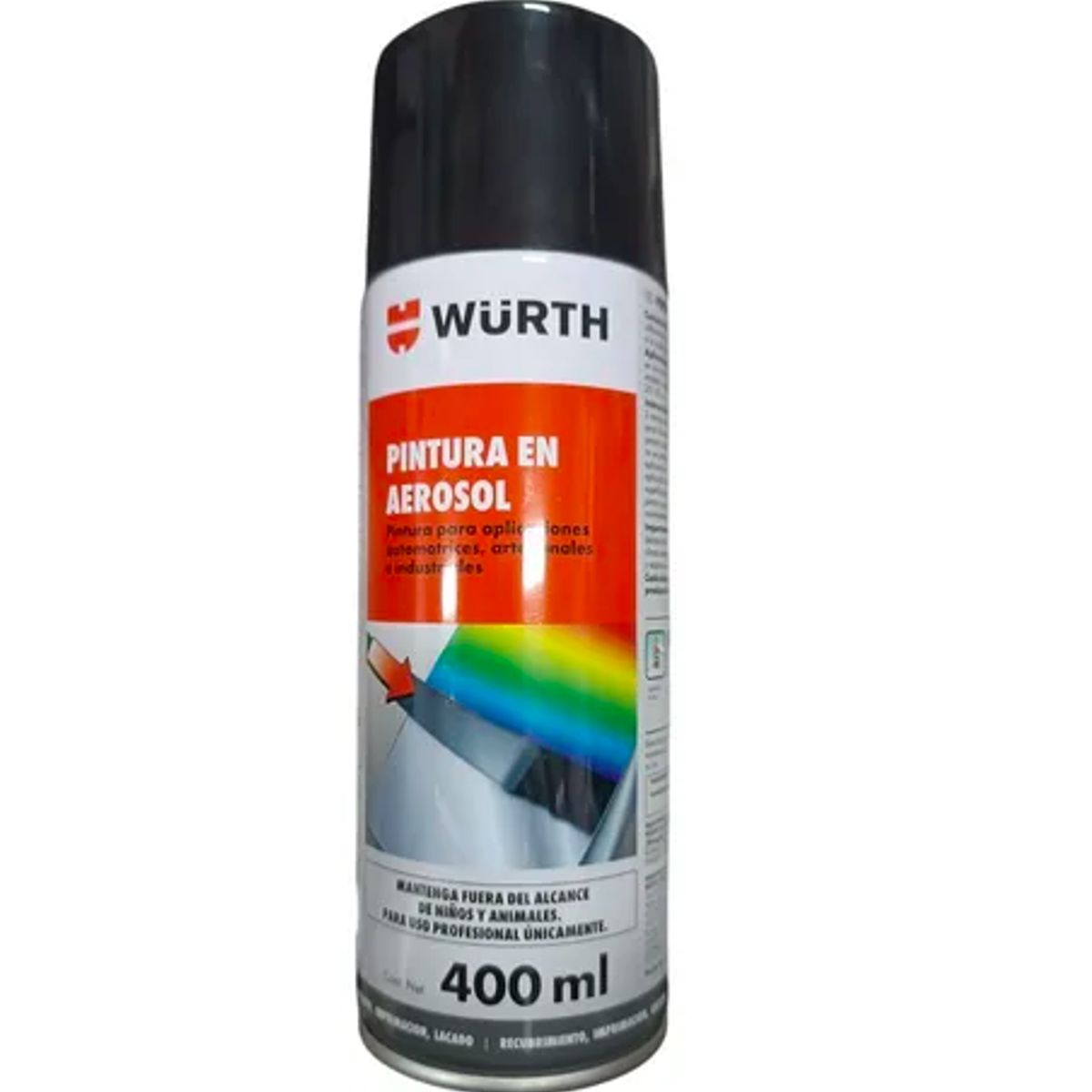 WURTH - Pintura En Aerosol Wurth Spray 400ml Negro Grafito Brillante