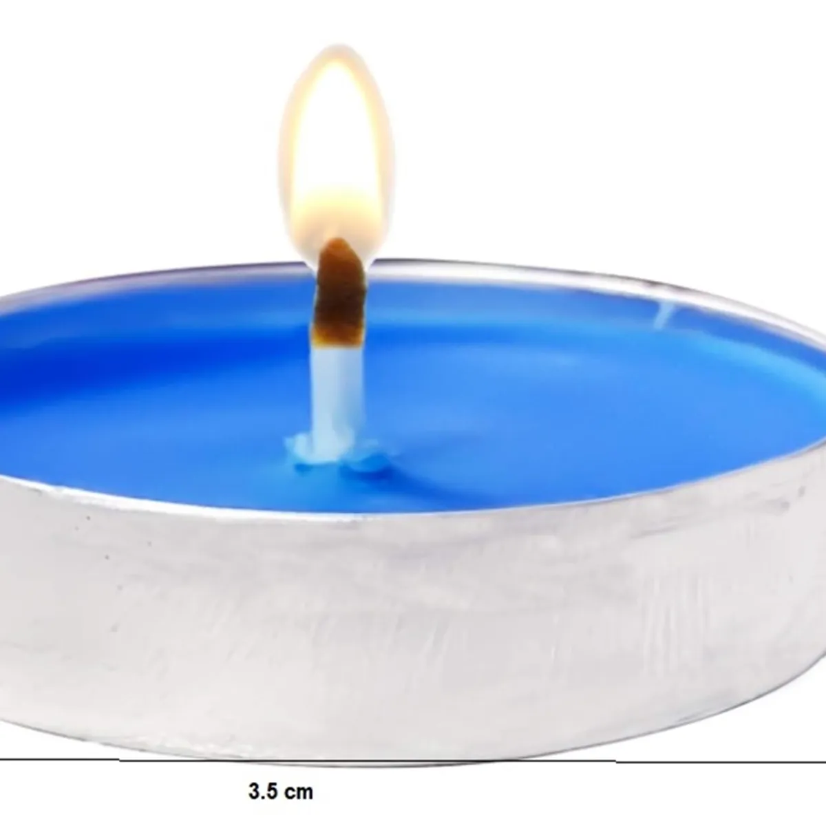 SET DE 50 VELAS TEA LIGHT 0.9 X 3.5 CM AZUL, marca GENERICO - Foto 2