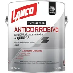 LANCO - Anticorrosivo Industrial Galon 37lt Variedades - Blanco - 19