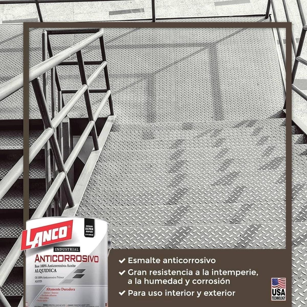 Anticorrosivo Industrial Galon 3.7lt Lanco Variedades - Verde - 19, marca LANCO - Foto 2