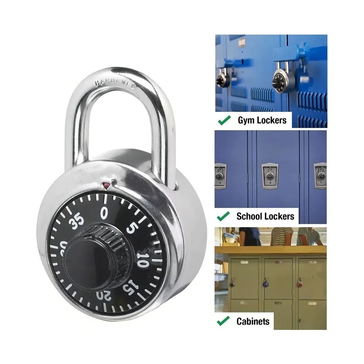 GENERICO - Candado De Seguridad Con Clave Giratoria 50mm