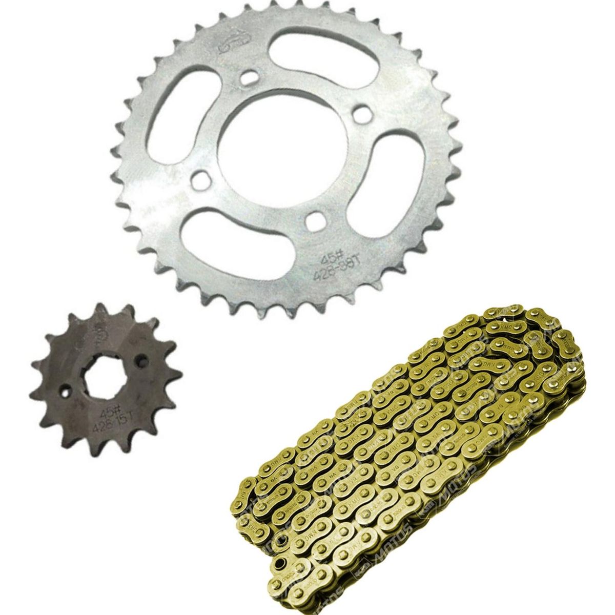 GENERICO - Kit De Transmision Para Moto Zongshen Rx1 C Cadena Dorada