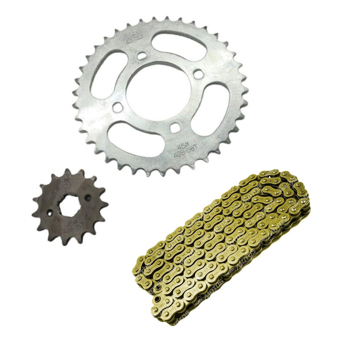 GENERICO - Kit De Transmision Para Moto Zongshen Rx1 C Cadena Dorada