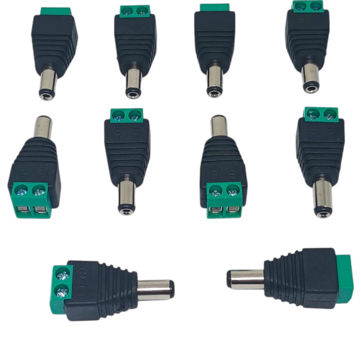 GENERICO - Pack 10 Conector Macho DC 5.5 X 2.5 MM a Camara