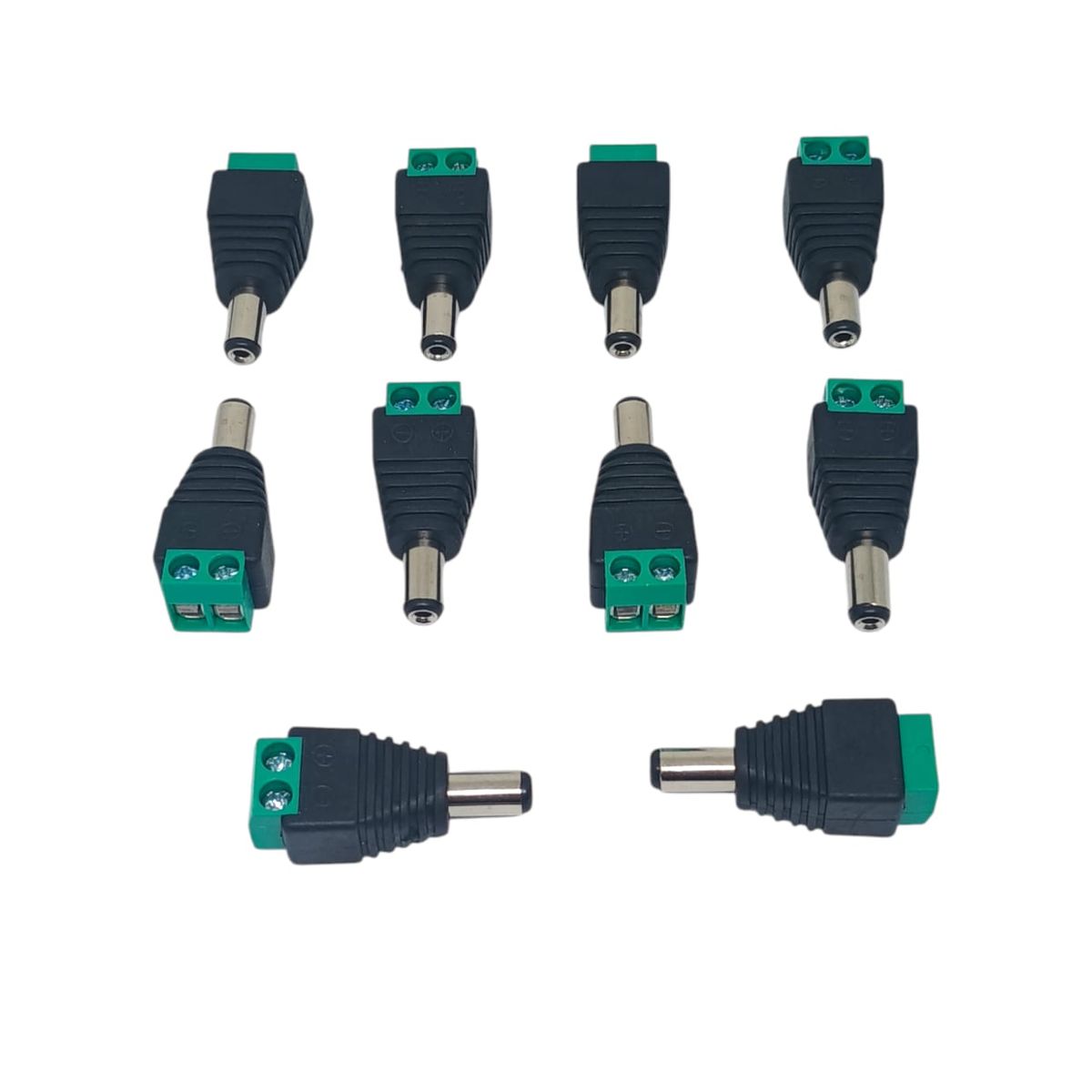 GENERICO - Pack 10 Conector Macho DC 5.5 X 2.5 MM a Camara