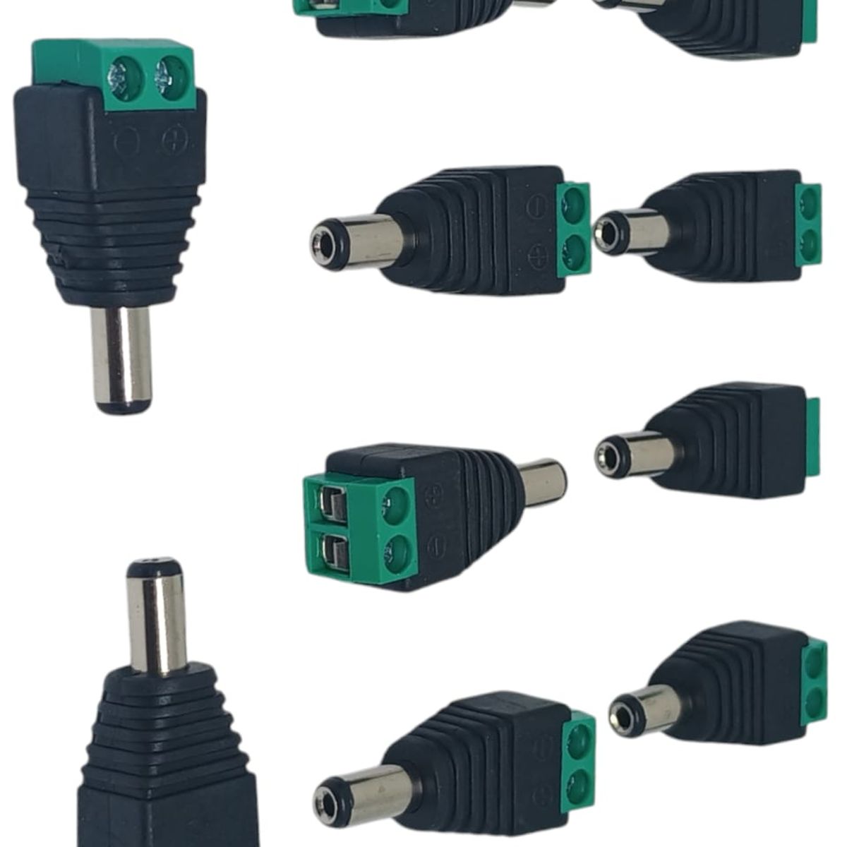 GENERICO - Pack 10 Conector Macho DC 5.5 X 2.5 MM a Camara