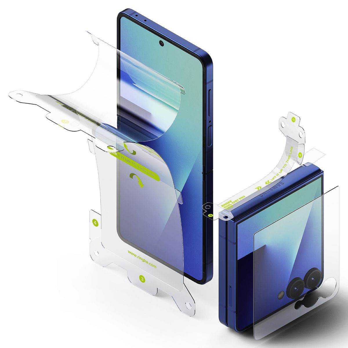 RINGKE - Lamina Protectora Ringke Para Galaxy Z Flip 7 (3 En 1)