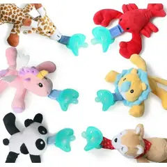 GENERICO - Porta Chupete De Suave Peluche De Animal Para Bebé