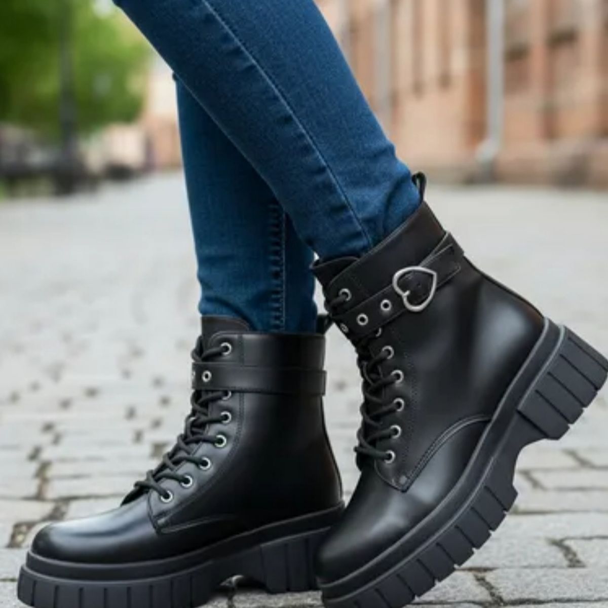 SNOOPY - Botines  Mujer  color Negro  con Plataforma M509