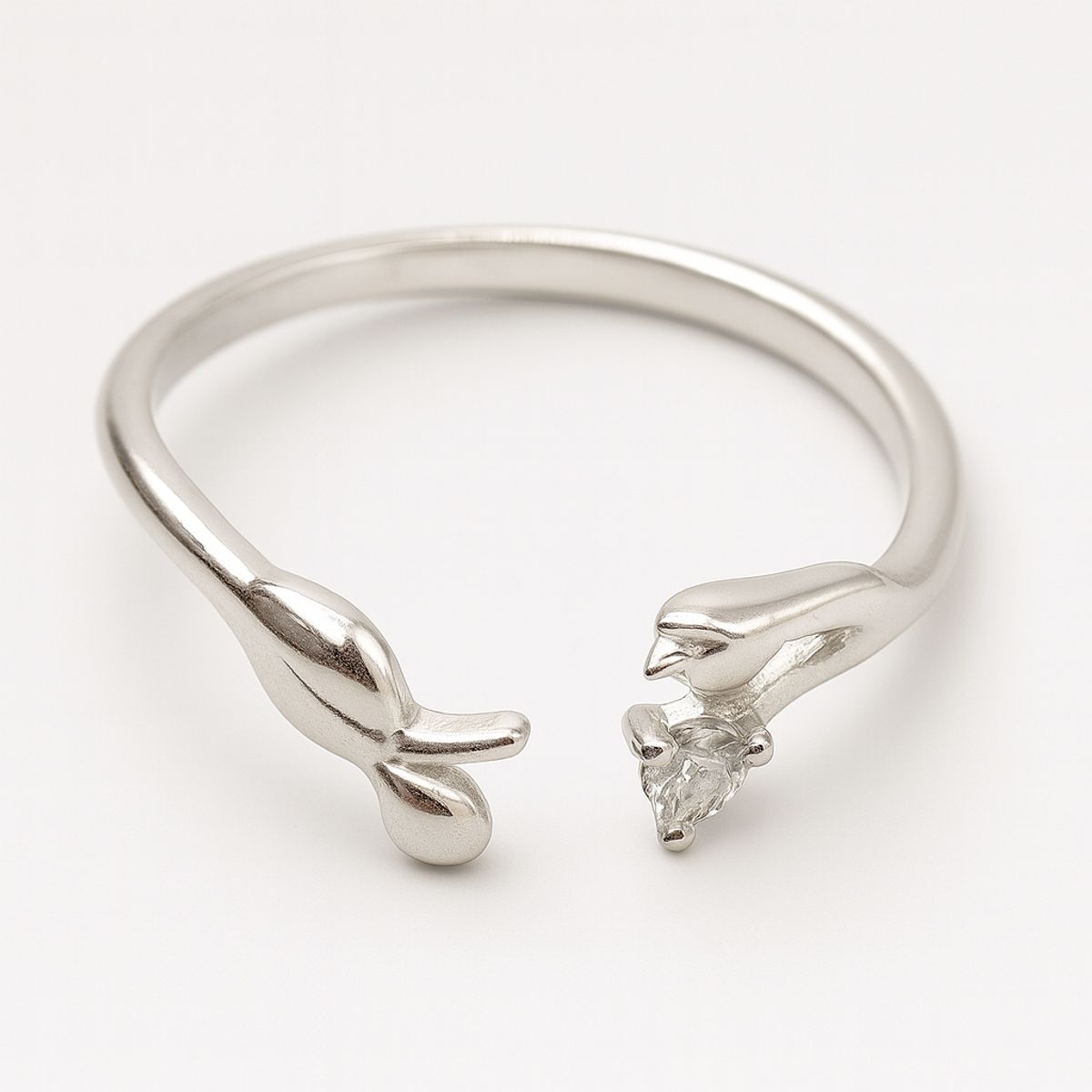 LK LUKSO - Anillo Ajustable Gatito Circón Plata 925