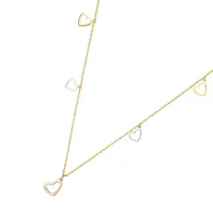 JB JOYAS BARON - Collar Oro Amarillo 18kt Cinco Corazones
