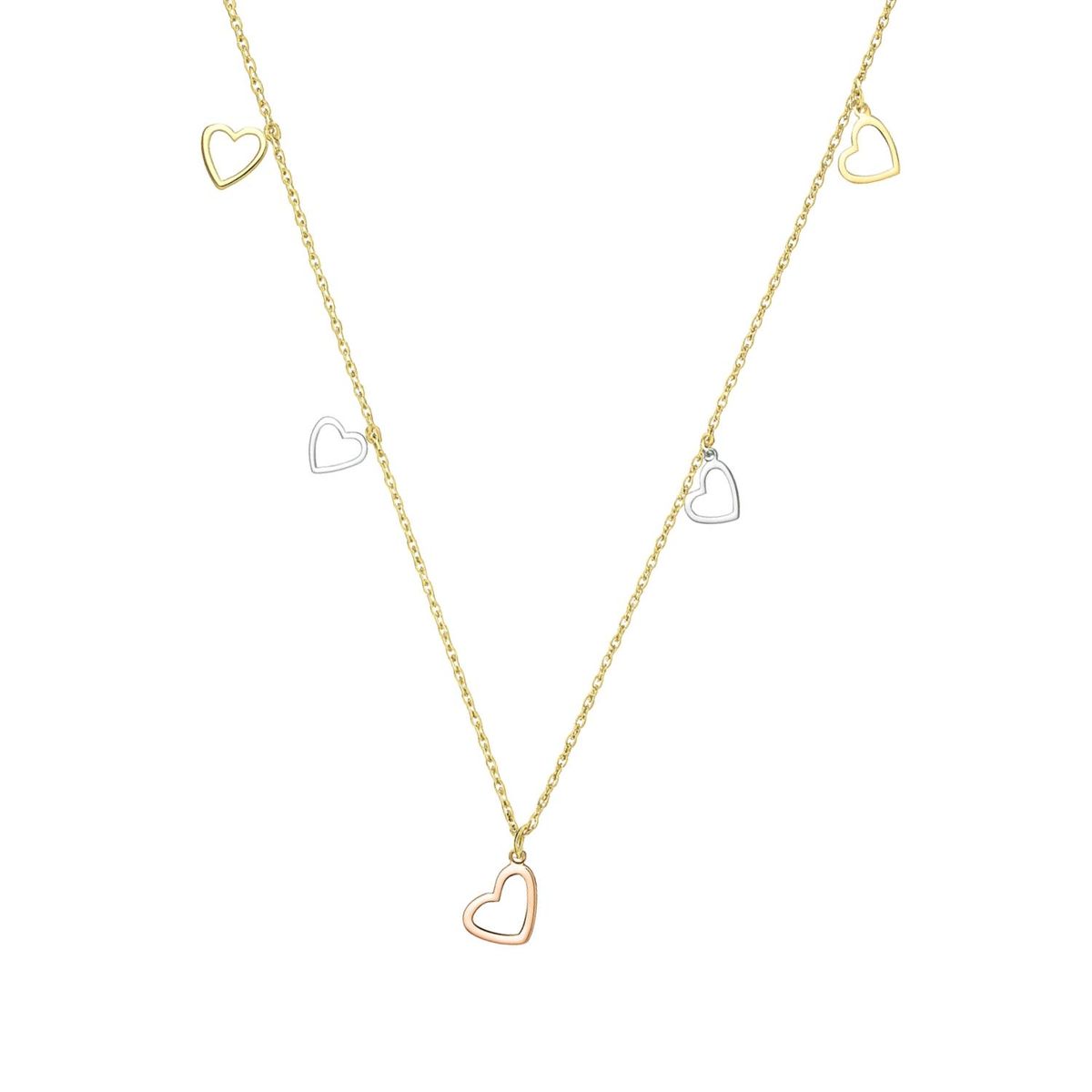 JB JOYAS BARON - Collar Oro Amarillo 18kt Cinco Corazones