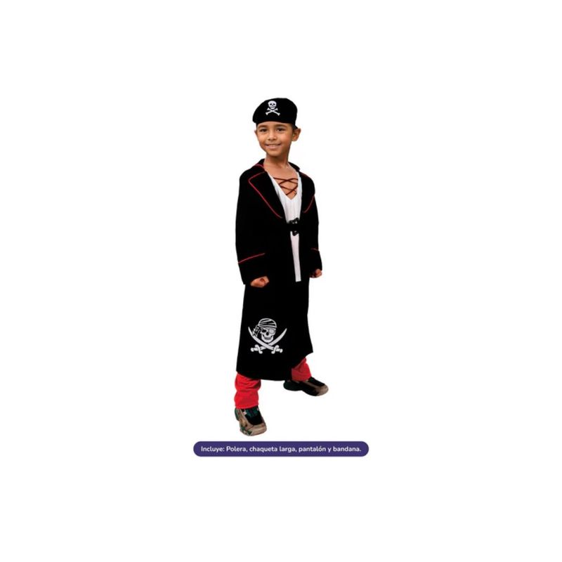 GENERICO - Disfraz Infantil Pirata Niño Talla 7-9 Años