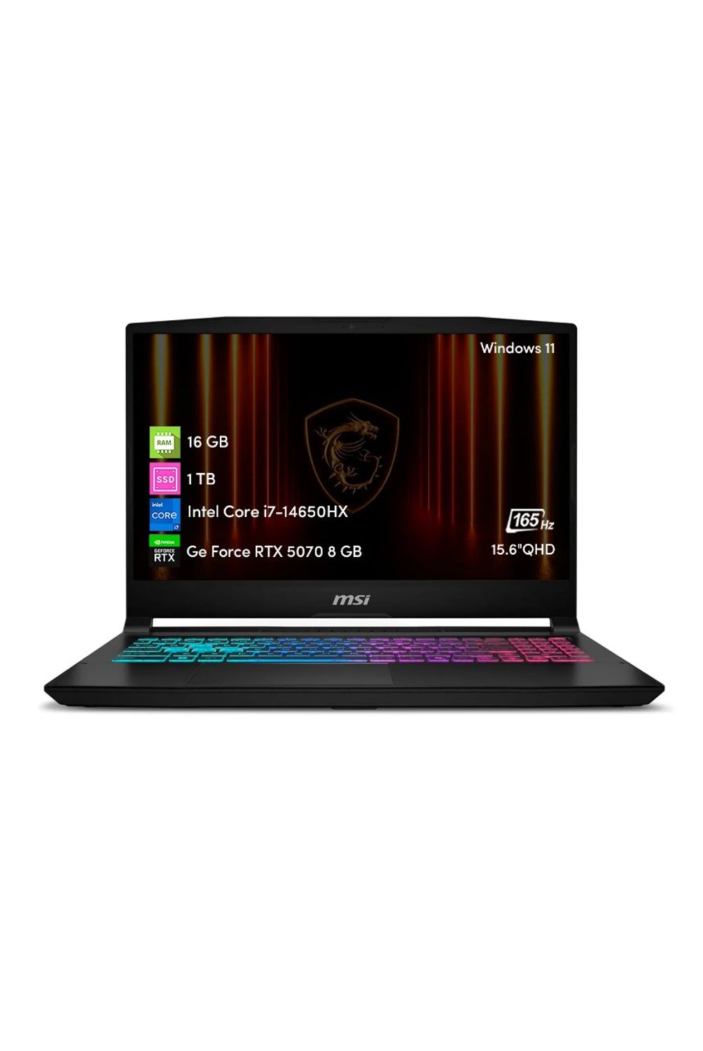 MSI Notebook Gamer MSI Katana 15.6' QHD 165Hz i7-14650HX 16 GB 1