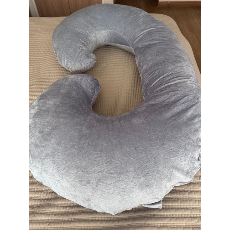 GENERICO - Cojín Almohada Maternal Lactancia Embarazo Extra Grande Funda Suave Gris