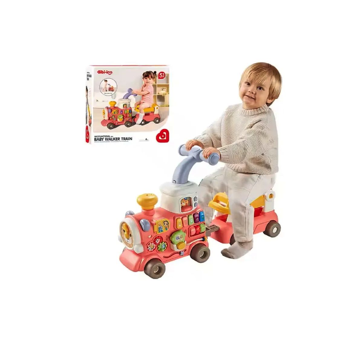 GENERICO - Andadera Bebe Caminador Multifuncional Bebes Trencito 5 En 1