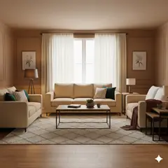 SITIAL HOME - Living 311 Venetto Beige claro 322 juego 3 sofas resortes comfort plus